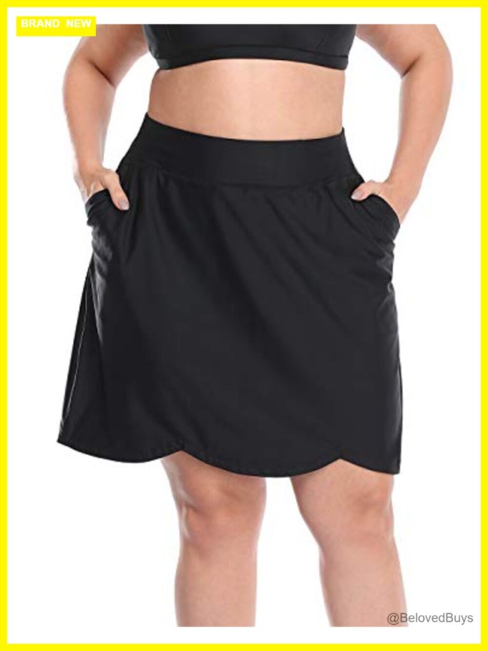 Plus Size Active Skort Skirt with Built-in Anti-Slip Shorts